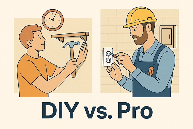 ChatGPT Image of DIYer vs professional contractor