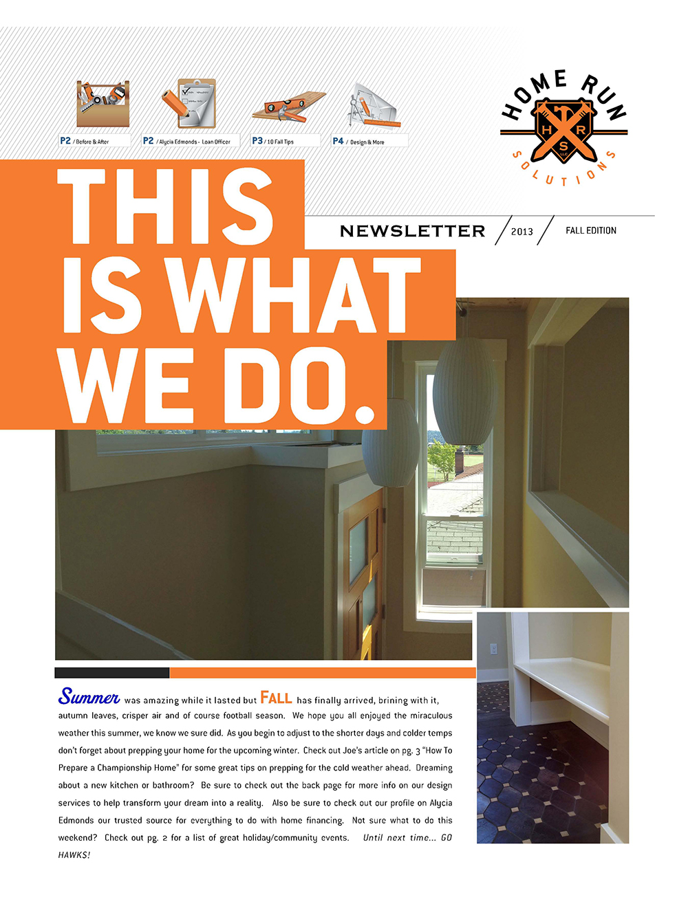 Home Run Solutions Fall Newsletter pg1