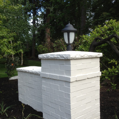 Edmonds WA Contractor Brick Lamp Posts Renovation