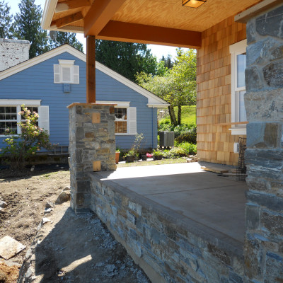 portfolio porch columns stone concrete construction house