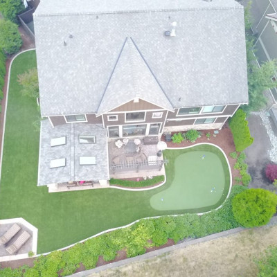 gallery outdoor kitchen overhead shot roof view