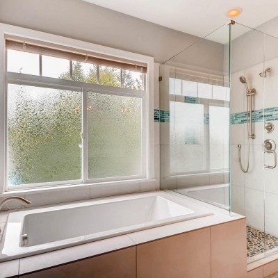 Edmonds WA Remodel Frameless Shower Door Clear Glass