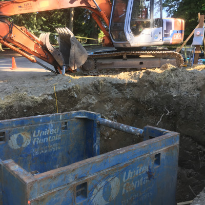 portfolio manhole shoring box excavator property development local