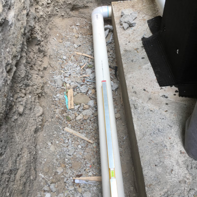 portfolio kenmore footing drain pipe install gravel