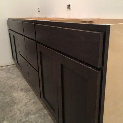 portfolio kenmore cabinet install espresso shaker style carpentry