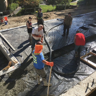 portfolio concrete finishers kenmore basement flat slab service