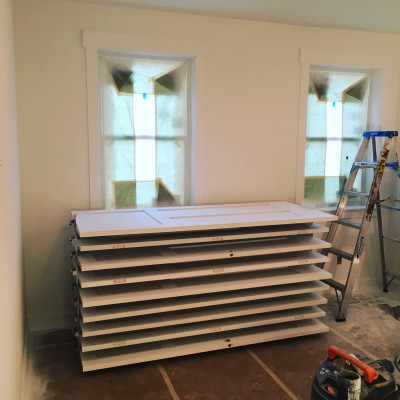 Spray Stack Door portfolio paint interior millwork kenmore new home construction