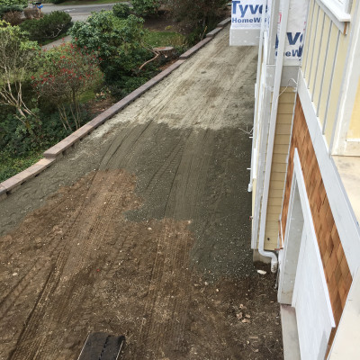portfolio dirt driveway retaining wall excavator kenmore new home