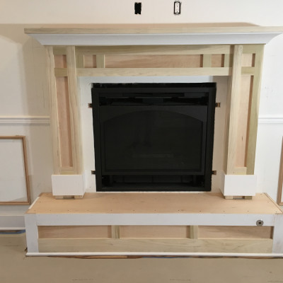 mantel portfolio fireplace shaker style crown millwork carpentry kenmore