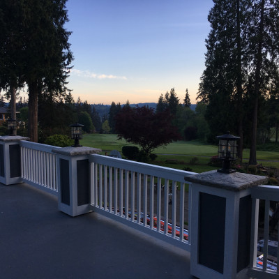 painted back deck new home kenmore wa construction