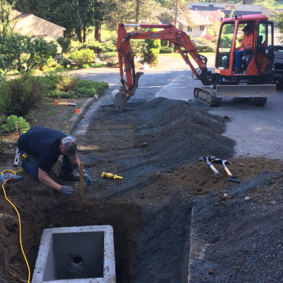 portfolio kenmore wa new home storm drain installation