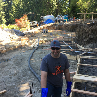 contractor concrete line pump installation new construction kenmore wa