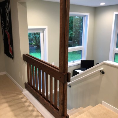 handrail portfolio newel millwork woodinville addition