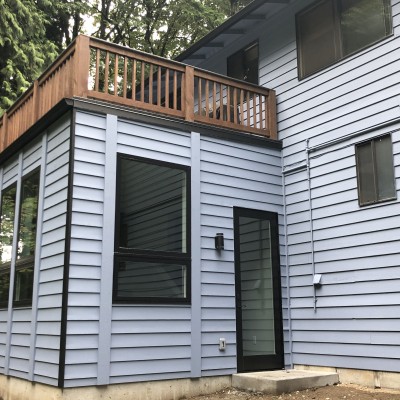 exterior door window addition sun-room construction