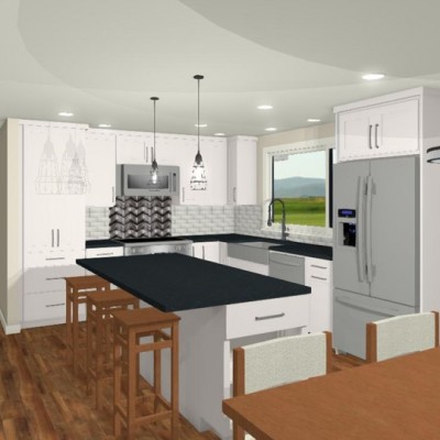 3D Rendering Mays Pond Kitchen Remodel