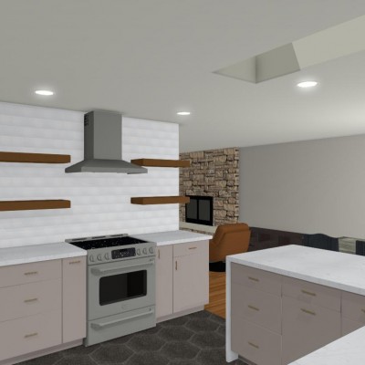 3-D Rendering Mill Creek Kitchen Remodel