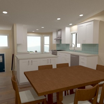 Silver Firs Kitchen 3-D Computer Rendering
