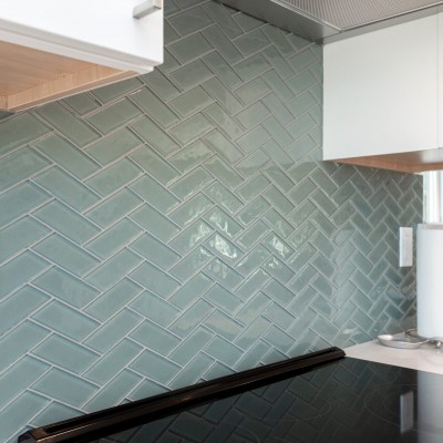 mosaic tile herringbone silver firs design quartz mill creek wa