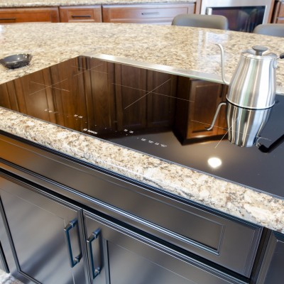 Bosch induction cooktop quartz countertop design remodel kitchen