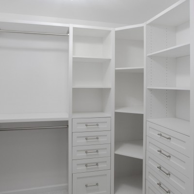 ClosetMaid walk in closet storage solution dressing room