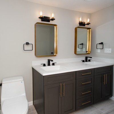 Toto toilet floor tile modern design remodel master bathroom