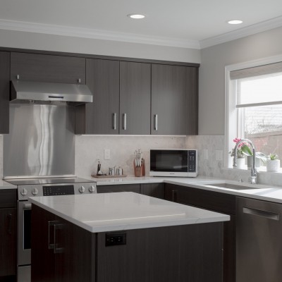 quartz countertops dark cabinets kitchen design remodeling