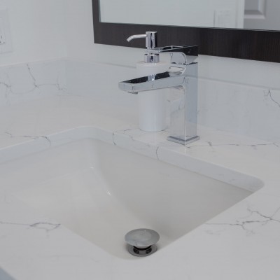 faucet sink quartz bothell remodel bathroom chrome