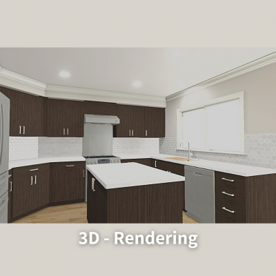 Computerized Design Kitchen Remodel Mill Creek Rendering